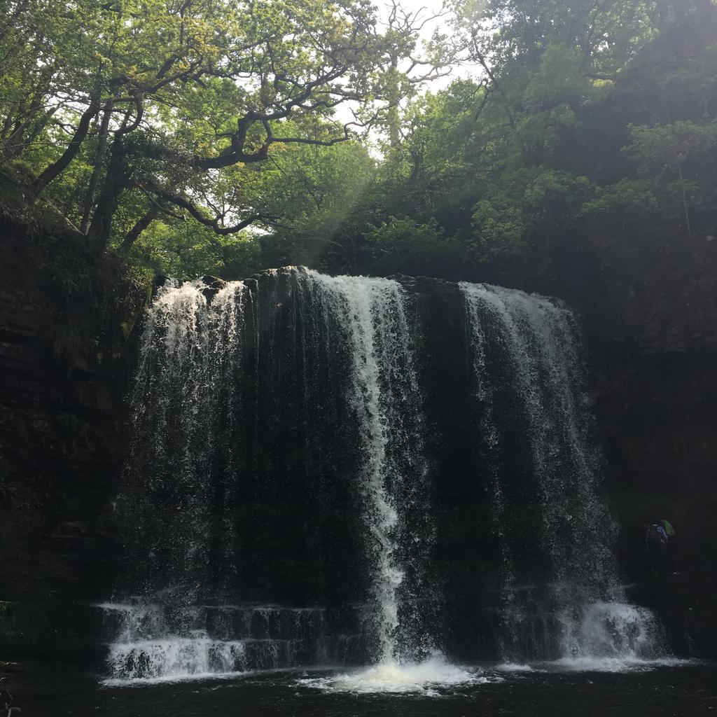 Brecon Beacon Waterfalls Sgwd yr Eira close up