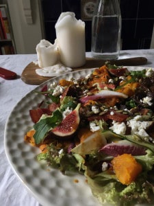 Pumpkin Salad with Fig & Goats' Cheese