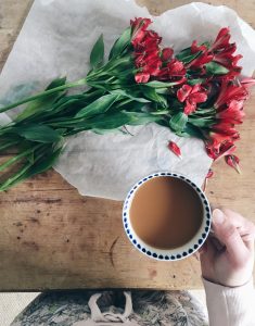 Tea with flowers
